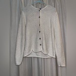 White Knitted Le Chois Cardigan Size M